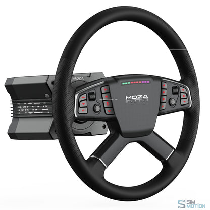 Moza Racing TSW Truck Steering Wheel 400mm diameter and grip detail
