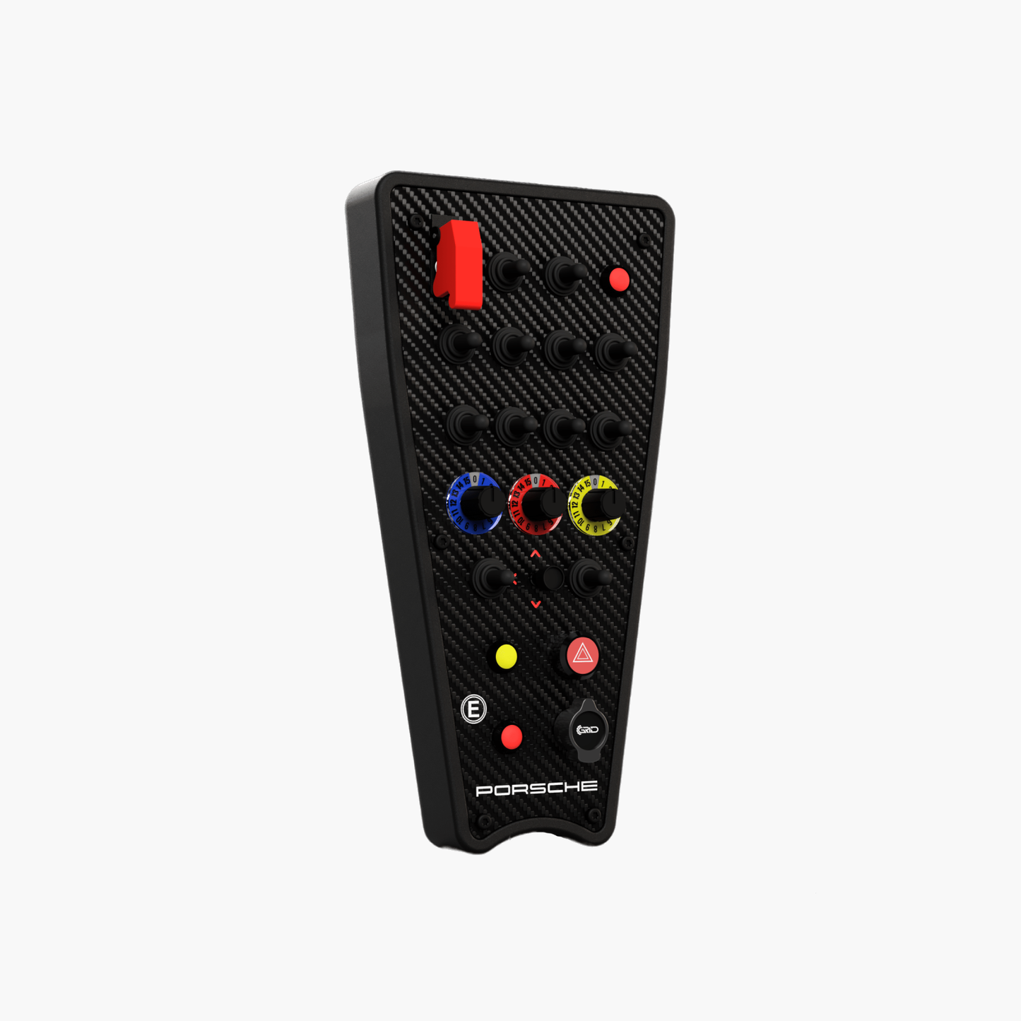 Porsche 911 GT3 Cup (991) Button Box Console with carbon fiber front plate