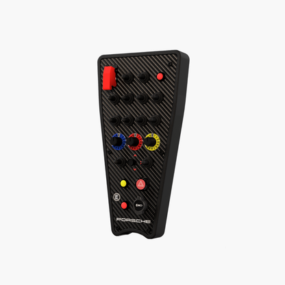 Porsche 911 GT3 Cup (991) Button Box Console mounted on a sim racing rig