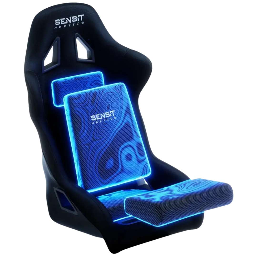 SensitHaptics MTC-P Extreme Gen2 haptic back pad with integrated actuators