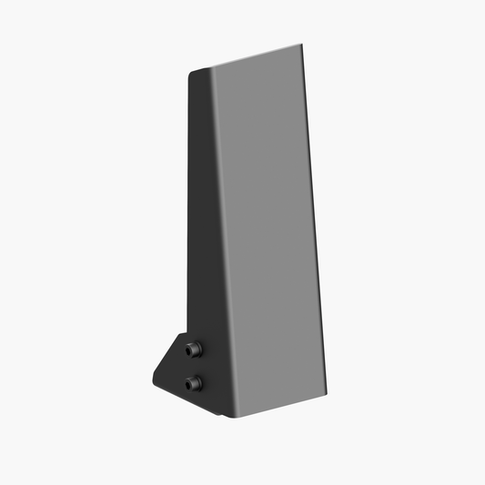 Gray metal bracket on a white background