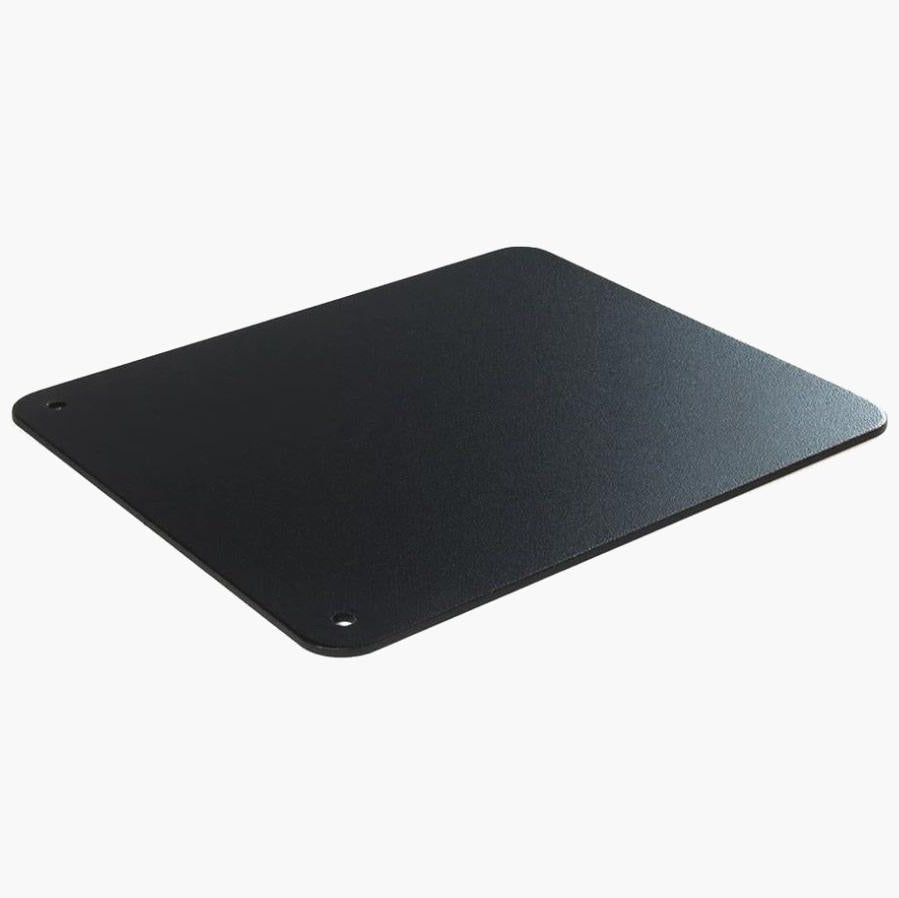 Black mouse pad on a white background