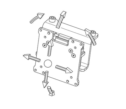 Technical drawing of a mechanical component on a white background