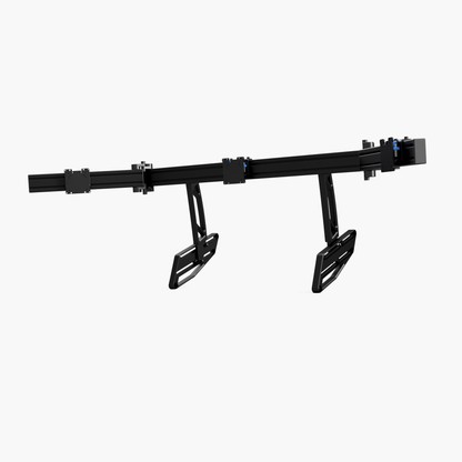 Black TV wall mount on a white background