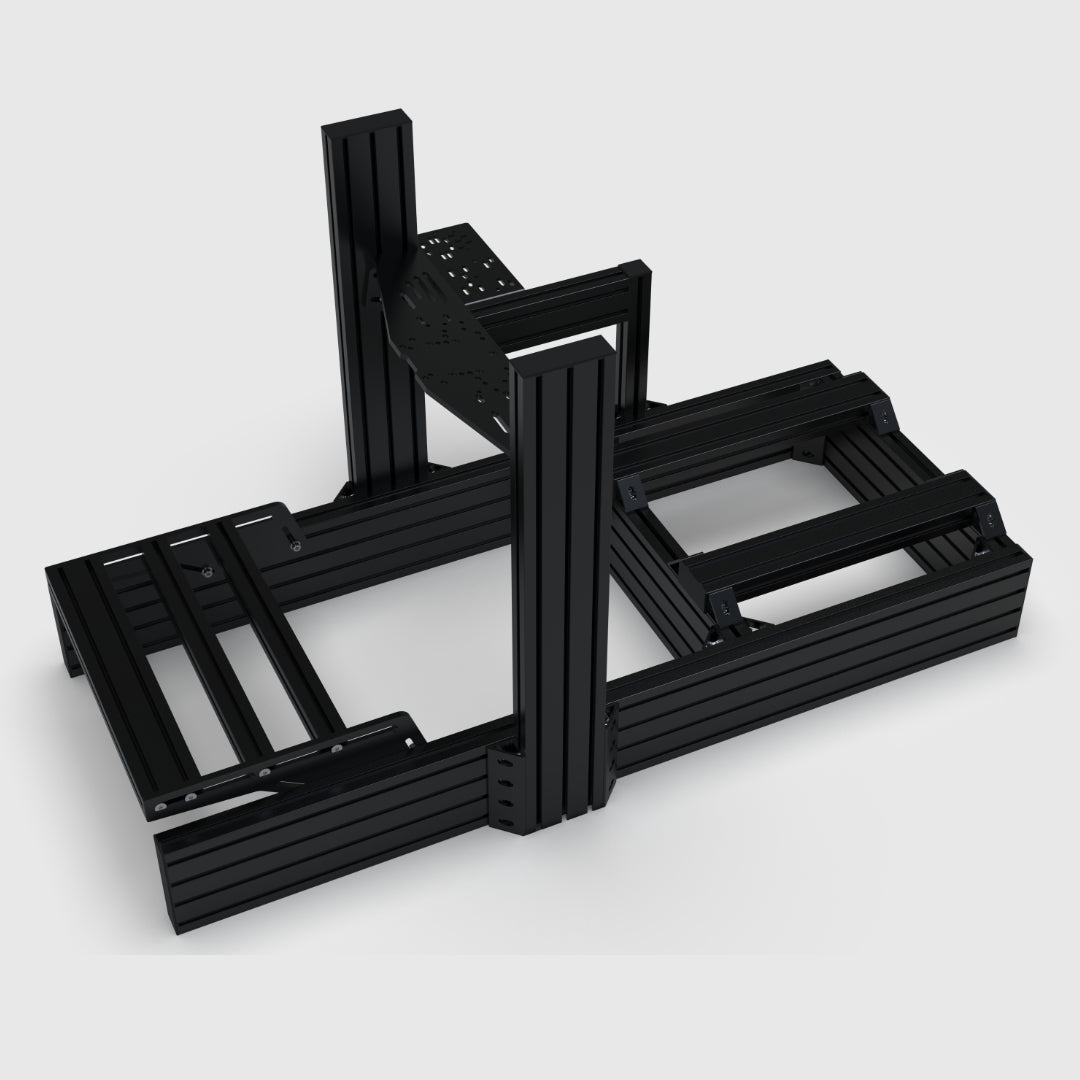 Black metal frame on a white background