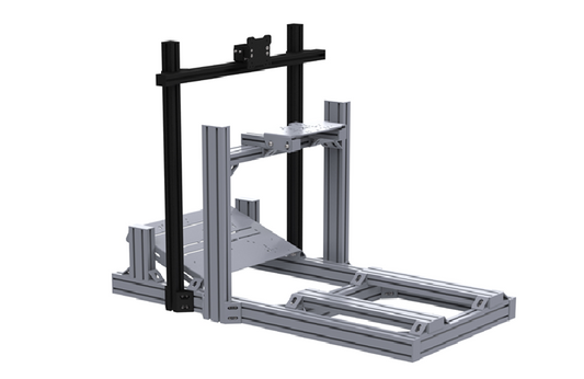 Metal frame structure on a white background