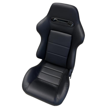 Sim Motion GT2 sim racing seat black front view for cockpit setup