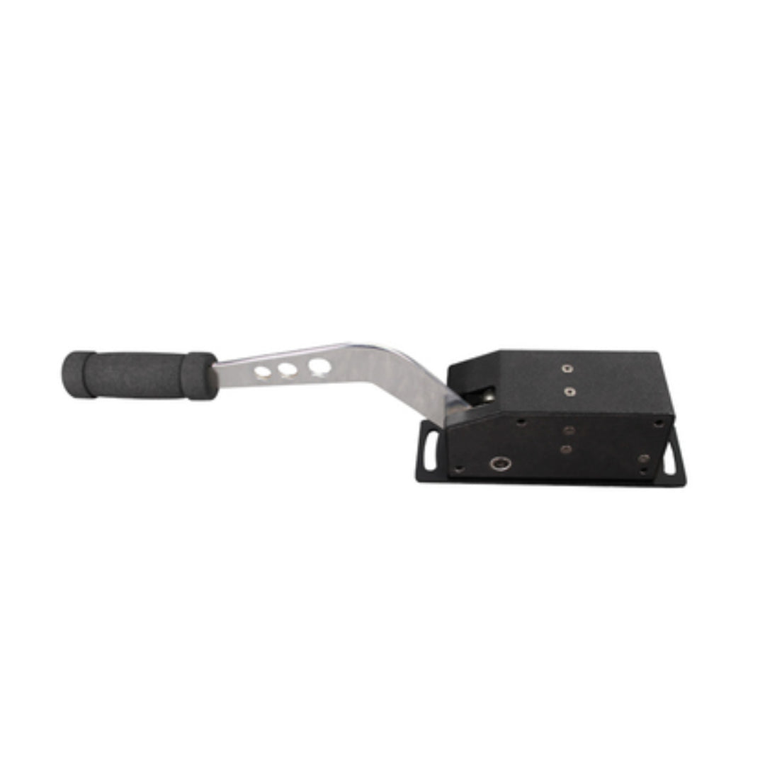 Sim Motion Fanatec Handbrake Mount installed on side of sim rig