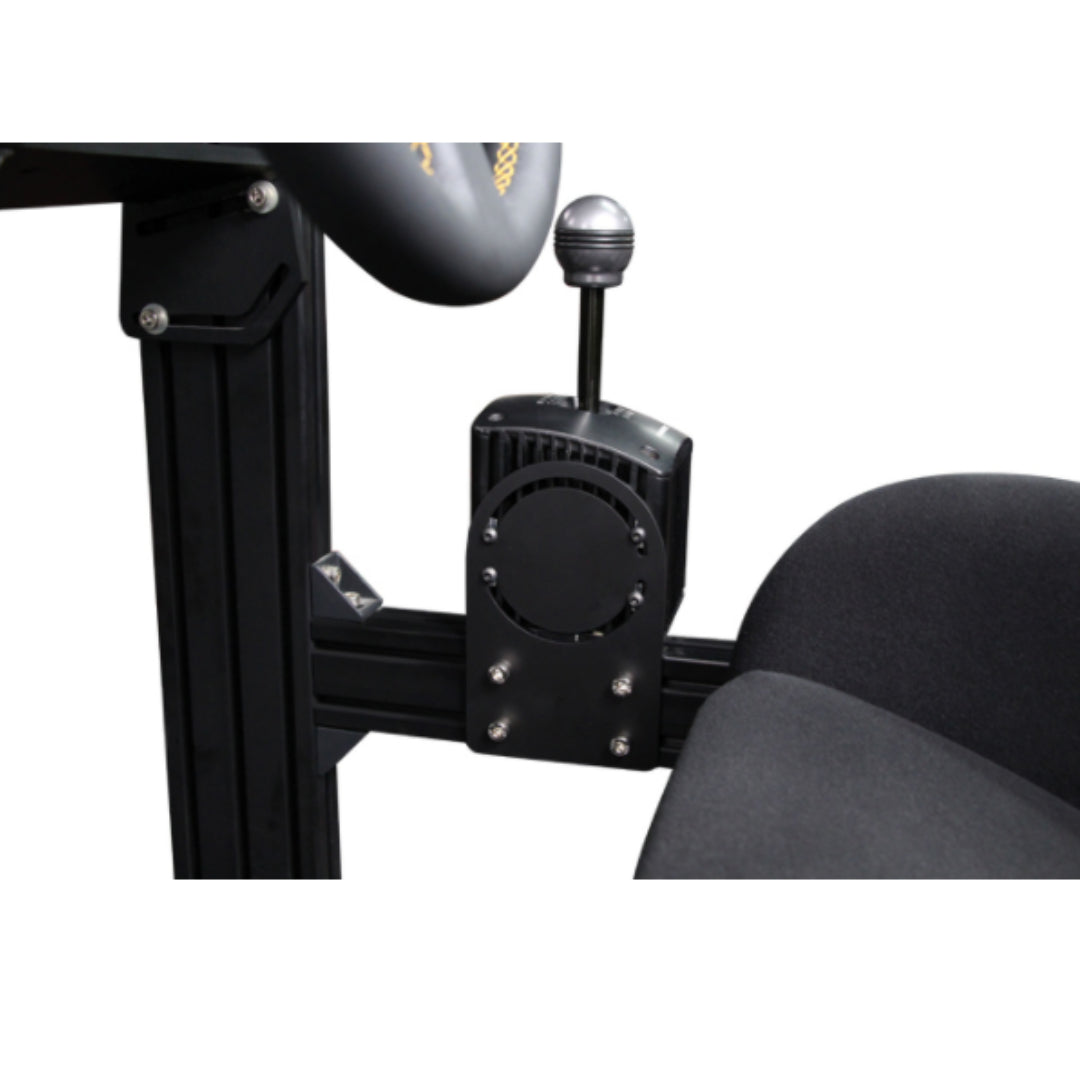 Sim Motion Fanatec SQ Shifter Mount installed on sim racing rig