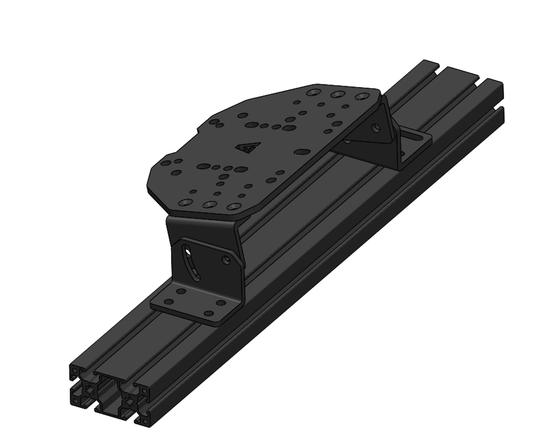 Black mechanical component on a white background