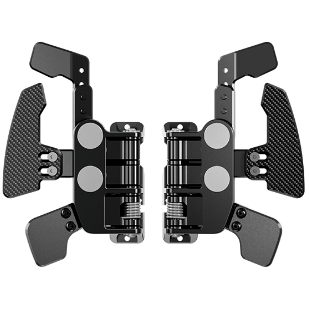Simagic 3-Paddle Shifter Module with carbon fiber paddles for competitive sim racing