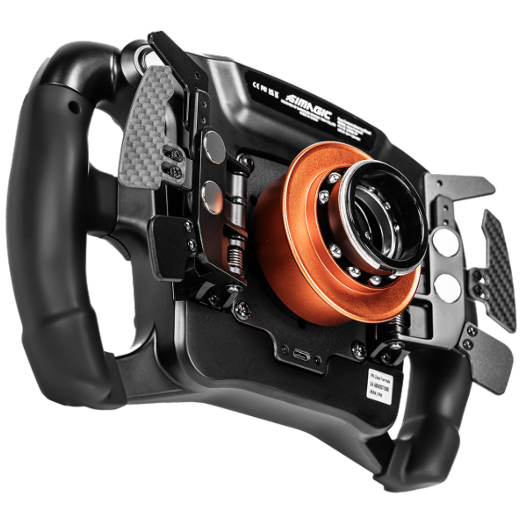 Simagic 3-Paddle Shifter Module with aluminum paddle plates for endurance racing
