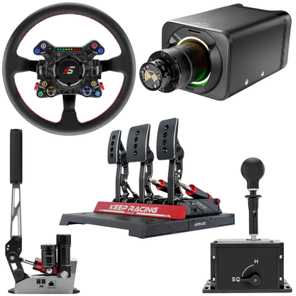 Simagic Alpha Evo Pro Wheelbase, Neo X 350W Drift Steering Wheel, P1000 Pedals, DS-8X Shifter and TB-RS Handbrake Drift Bundle