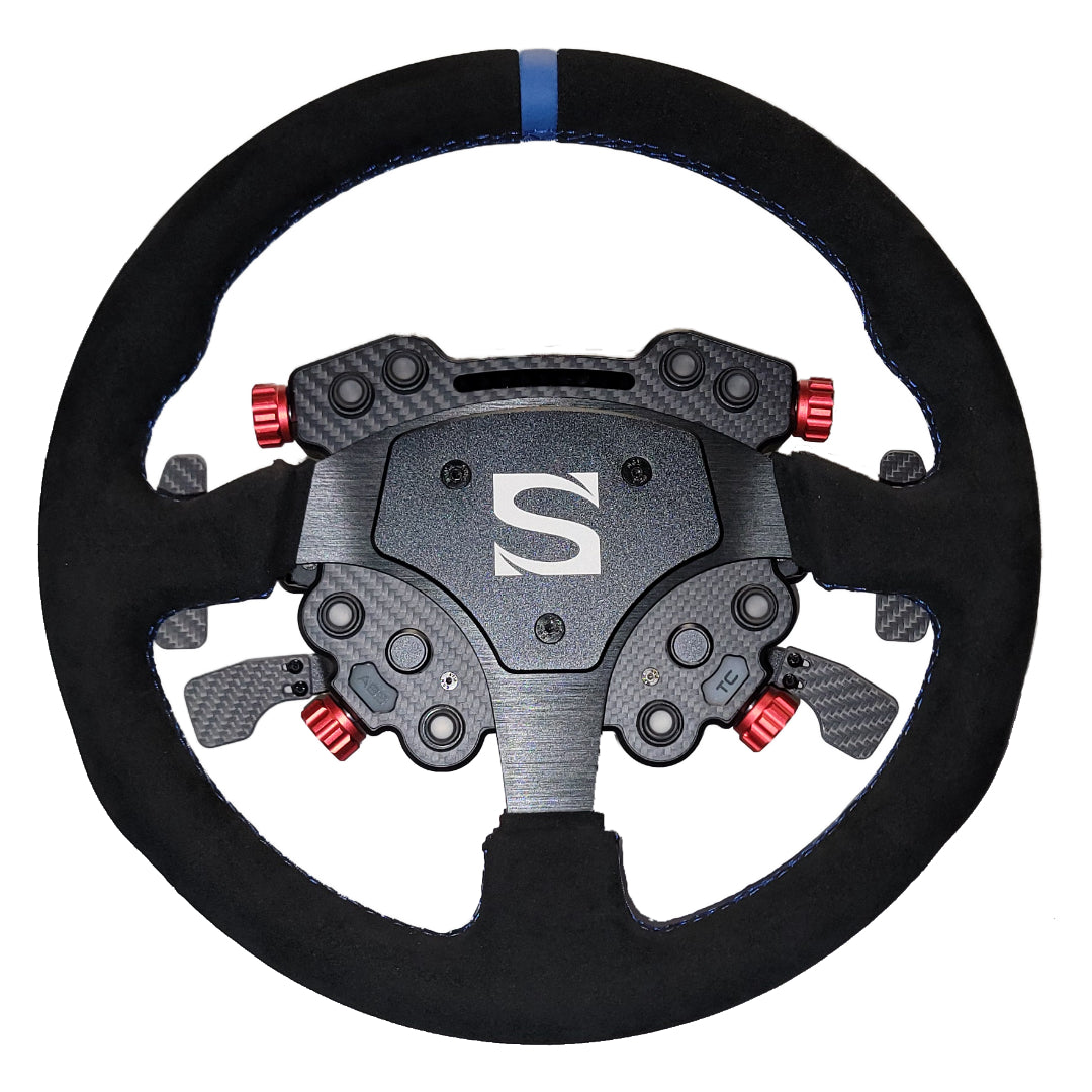 Simagic GT Pro Wheel – mounted on sim racing rig for GT driving