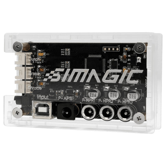 Simagic P2000 Haptic Control Module, showing the circuit board and connectors
