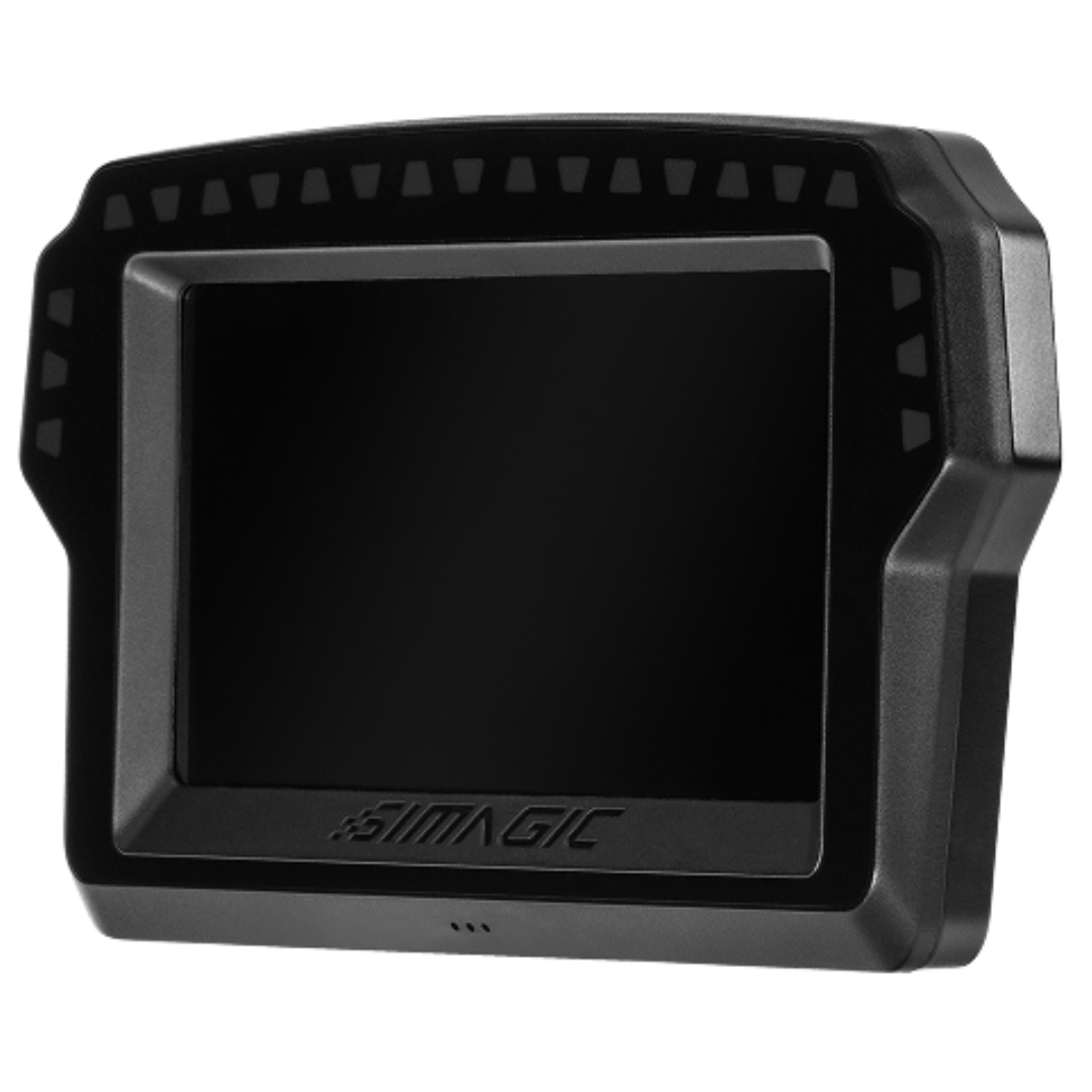 SIMAGIC MagicDash 4 running customizable SimHub telemetry dashboards