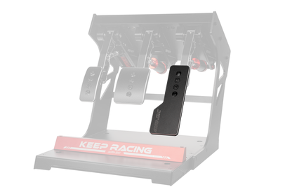 Simagic P1000 long throttle pedal face installed on pedal set