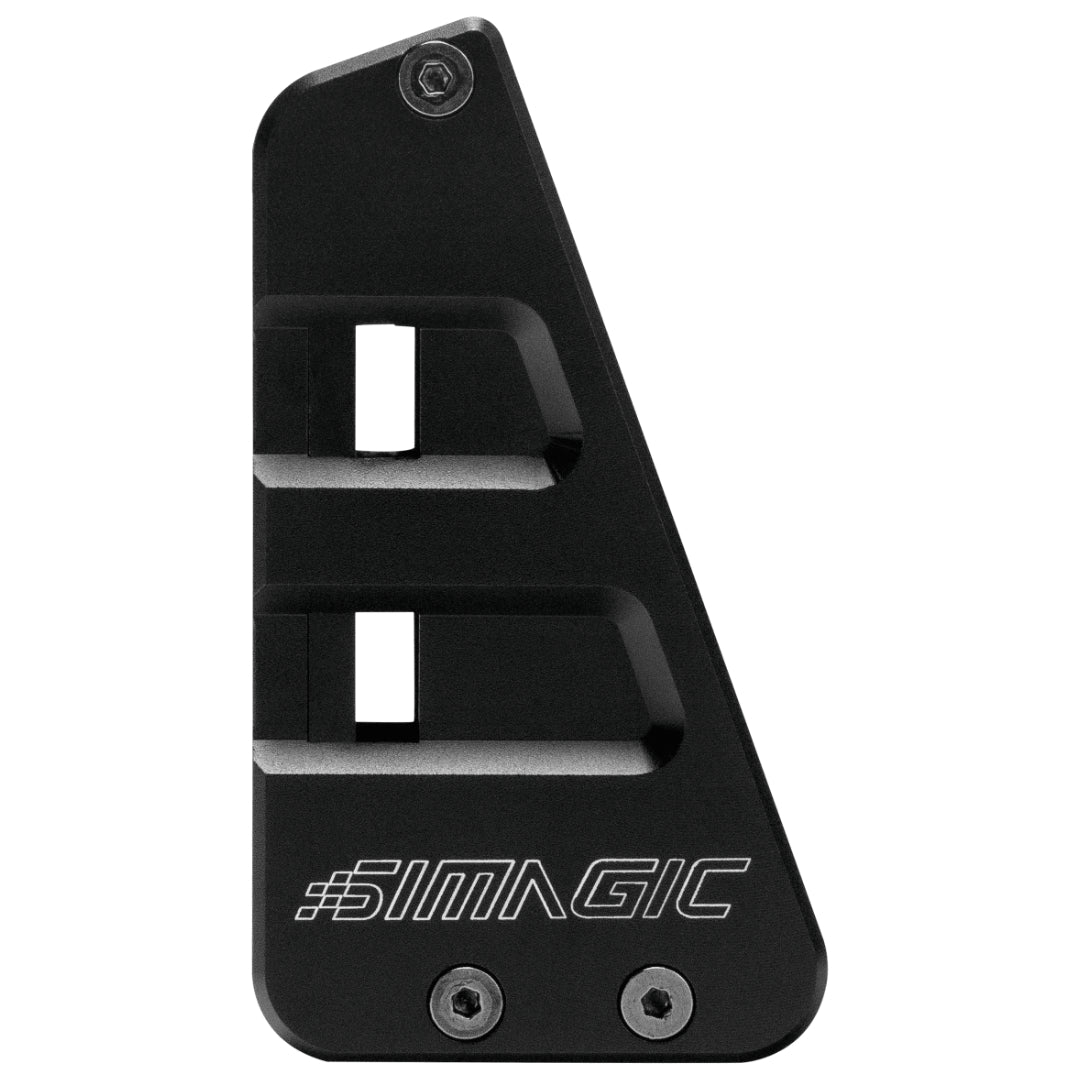 Simagic P2000 haptic module bracket installed on pedal system