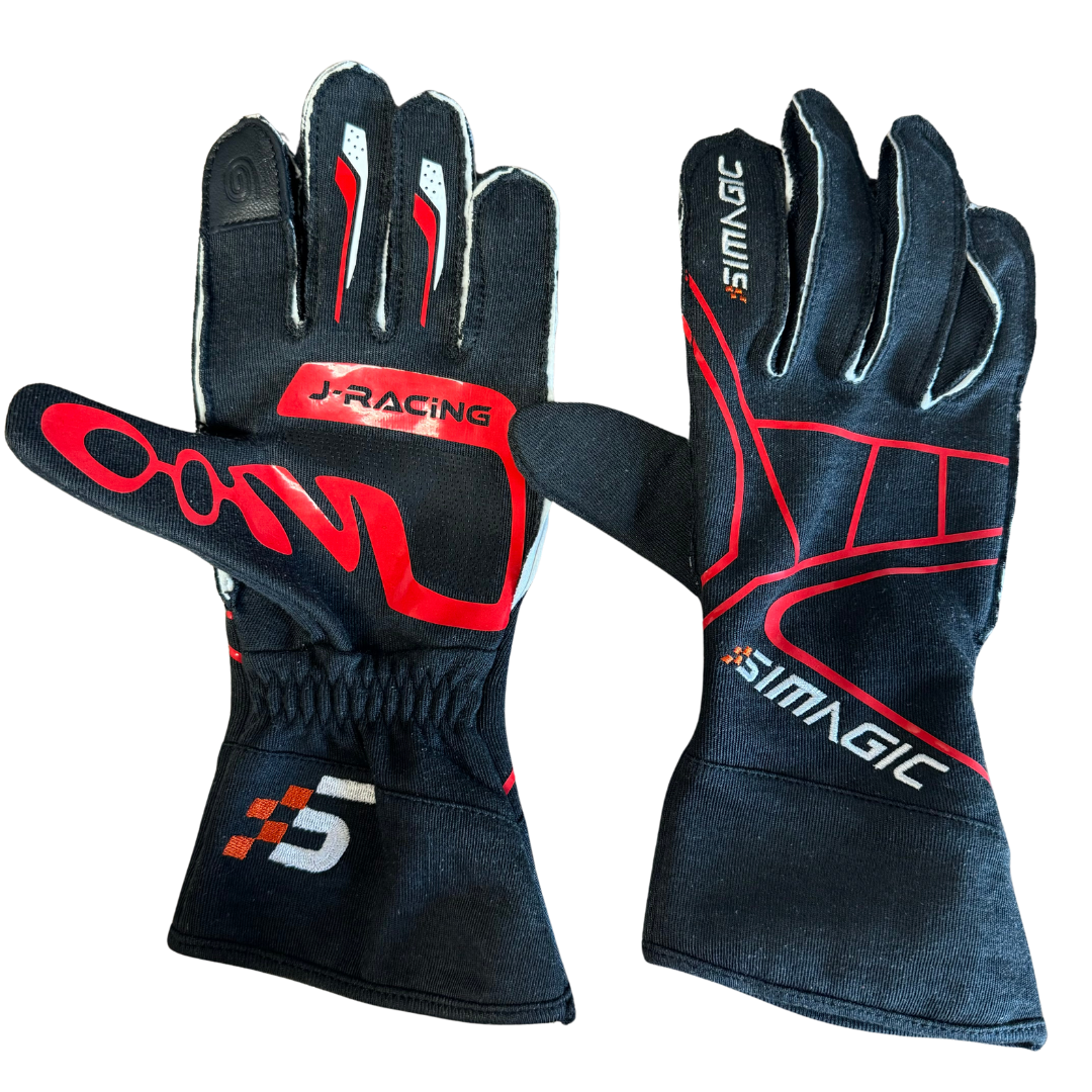 SIMAGIC racing gloves outer seam front view for sim racing