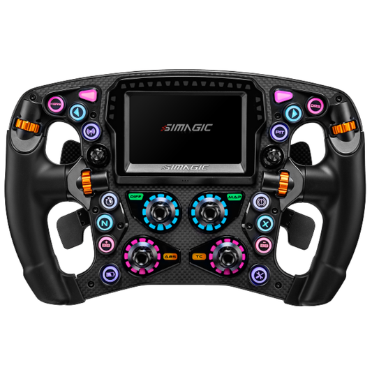 SIMAGIC Zeus Formula Steering Wheel front view for formula sim racing