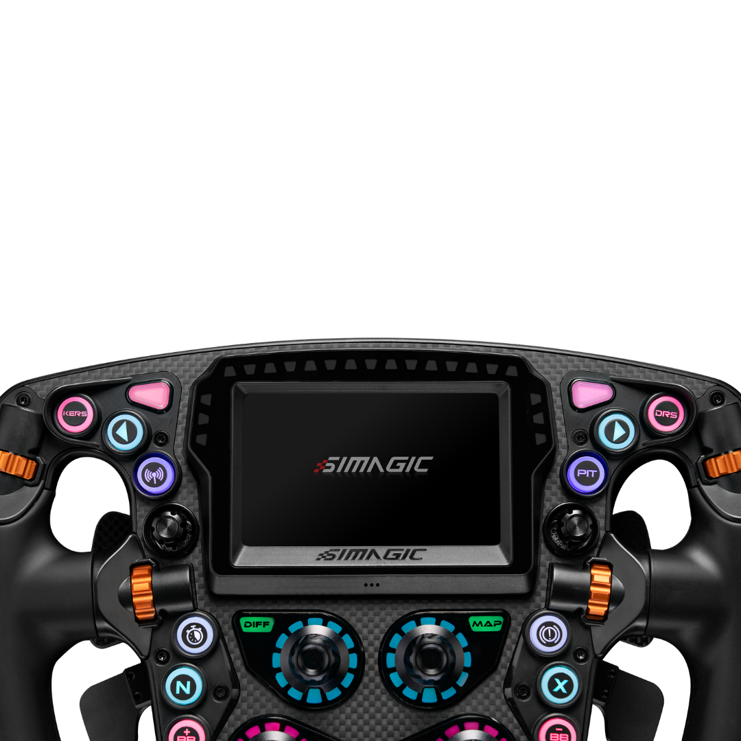 SIMAGIC Zeus Formula Steering Wheel side profile with quick release