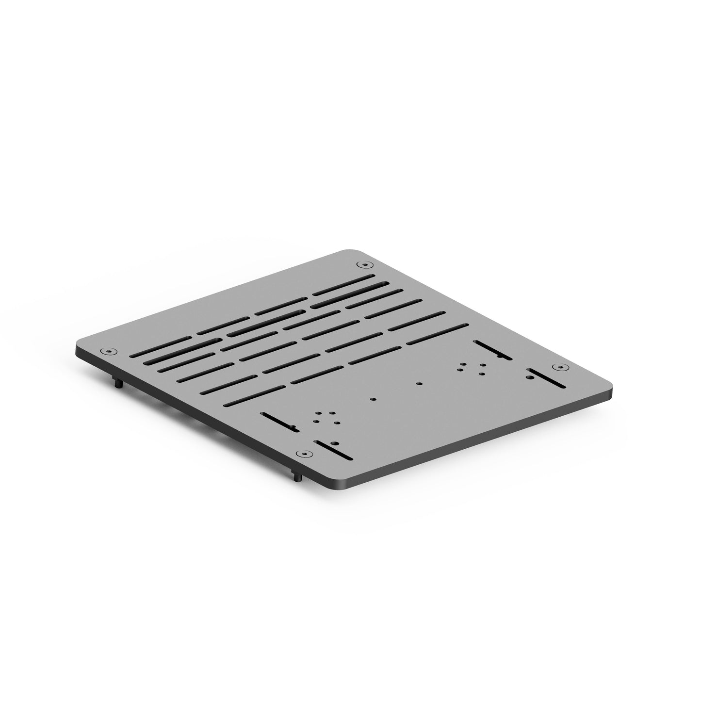 Gray metal bracket on a white background