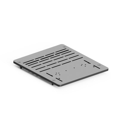 Gray metal bracket on a white background