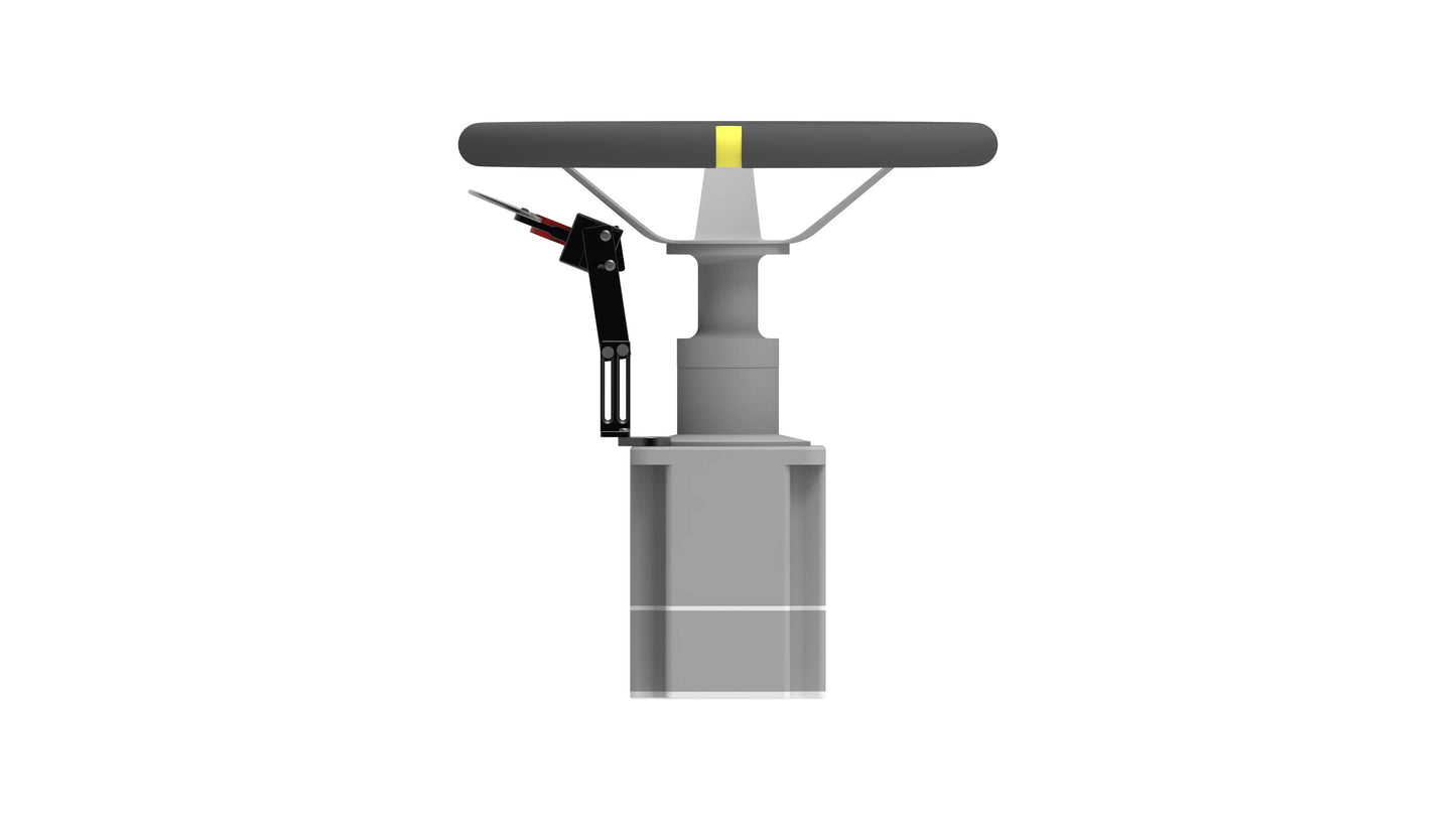 SimNet Push Pull Rally Sequential Shifter – mounted behind rally wheel