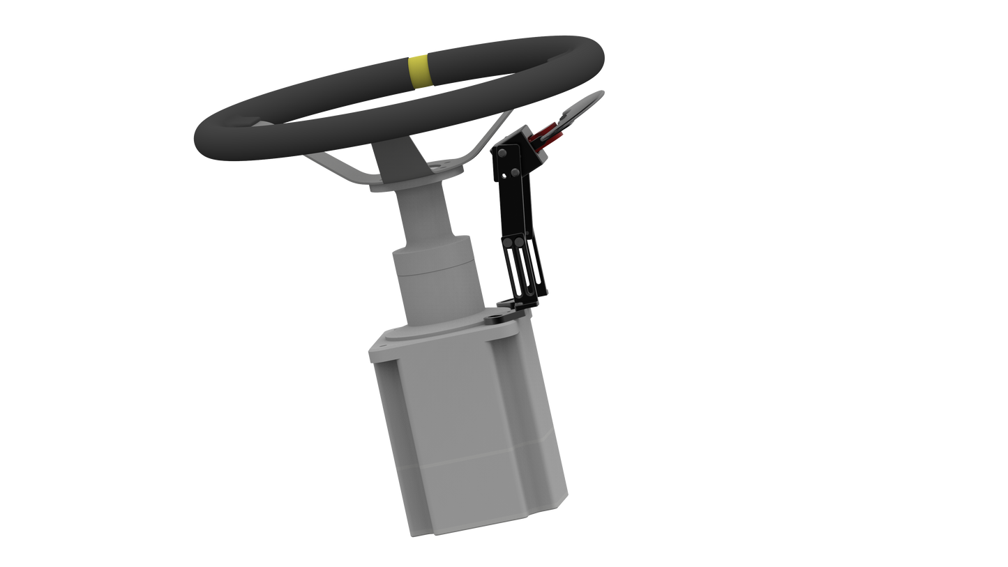 SimNet Push Pull Rally Sequential Shifter – mounted behind rally wheel
