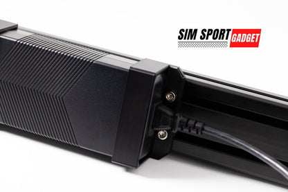Black electronic device with SIM Sport Gadget branding on a white background