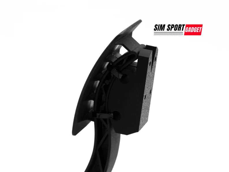 Black sports car spoiler with 'Sim Sport Gadget' branding on a white background