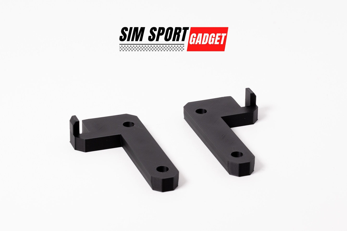 Two black metal brackets on a white background with 'SIM Sport Gadget' branding.