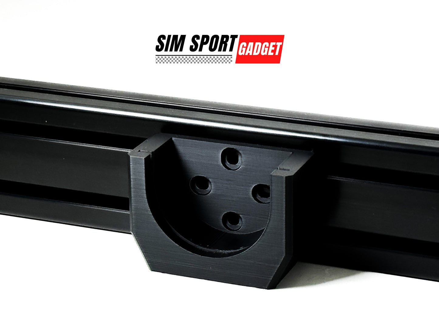 Black metal rod with a bracket on a white background, featuring 'SIM Sport Gadget' logo.