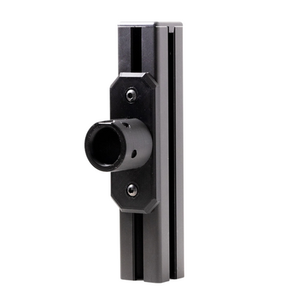 Black metal bracket on a white background