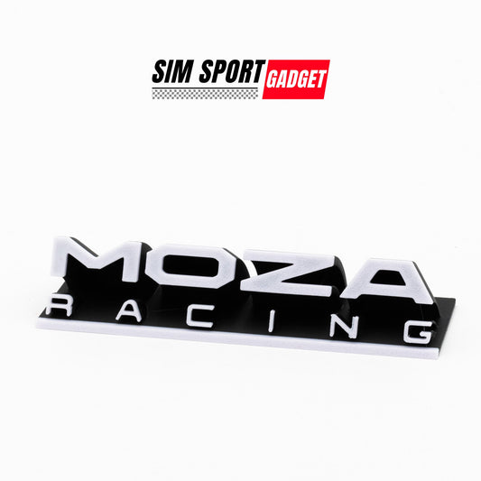 Moza Racing logo on a white background with Sim Sport Gadget branding above.