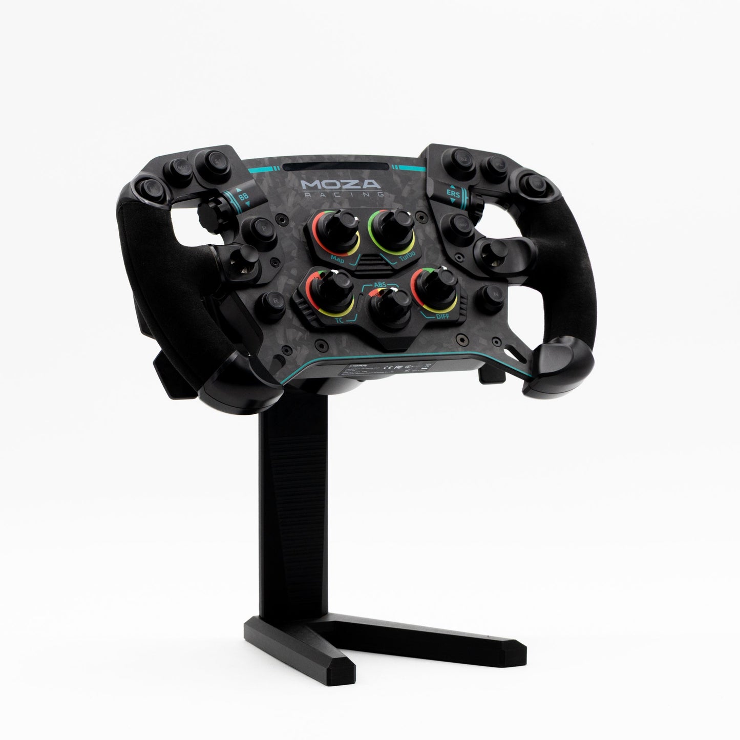 SimSportGadget Moza QR Wheel Display Stand – front display view for sim racing wheel