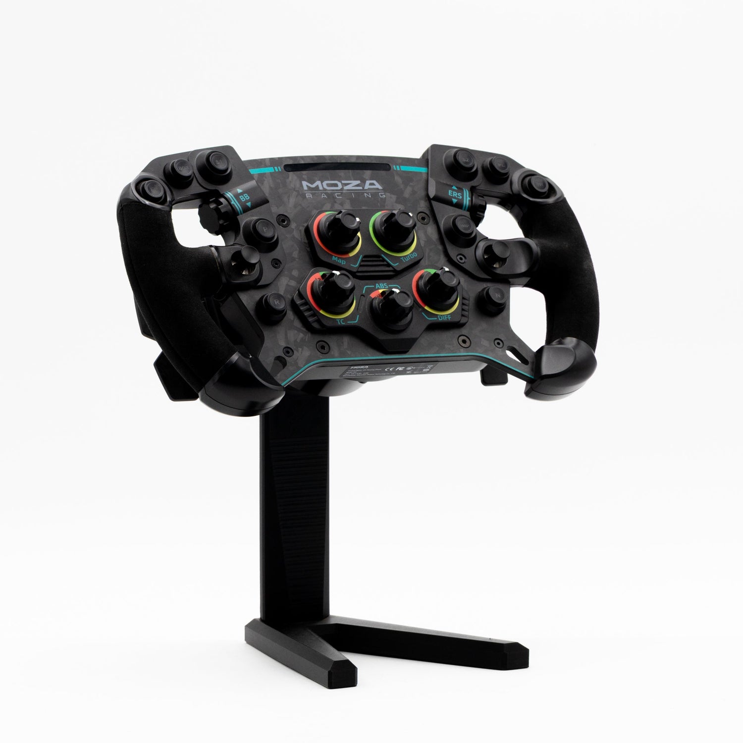 SimSportGadget Moza QR Wheel Display Stand – front display view for sim racing wheel