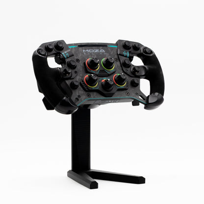 SimSportGadget Moza QR Wheel Display Stand – front display view for sim racing wheel