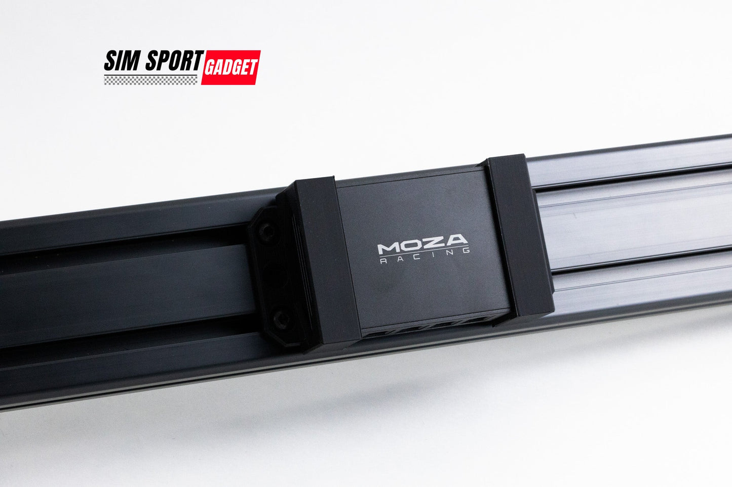 Moza Racing car spoiler on a white background with 'Sim Sport Gadget' branding.