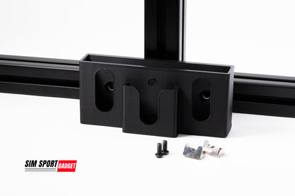 SimSportGadget Multi Remote Holder – mounted to aluminum profile sim rig