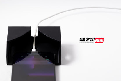SimSportGadget Phone Mount with Charging Hole – compatible with USB-C charging cables