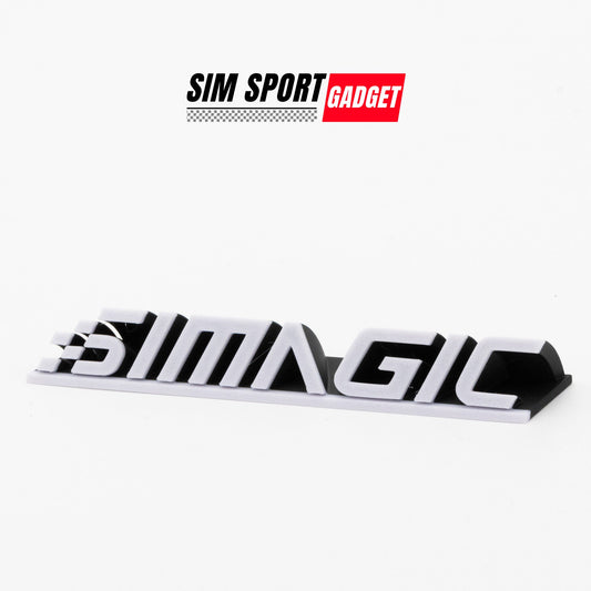 Black and white 'SIM Sport Gadget' logo on a white background