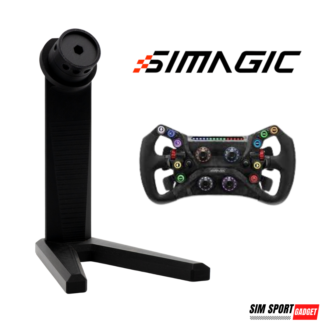 SSG Simagic QR Wheel Display Stand – steering wheel storage for sim racing setups