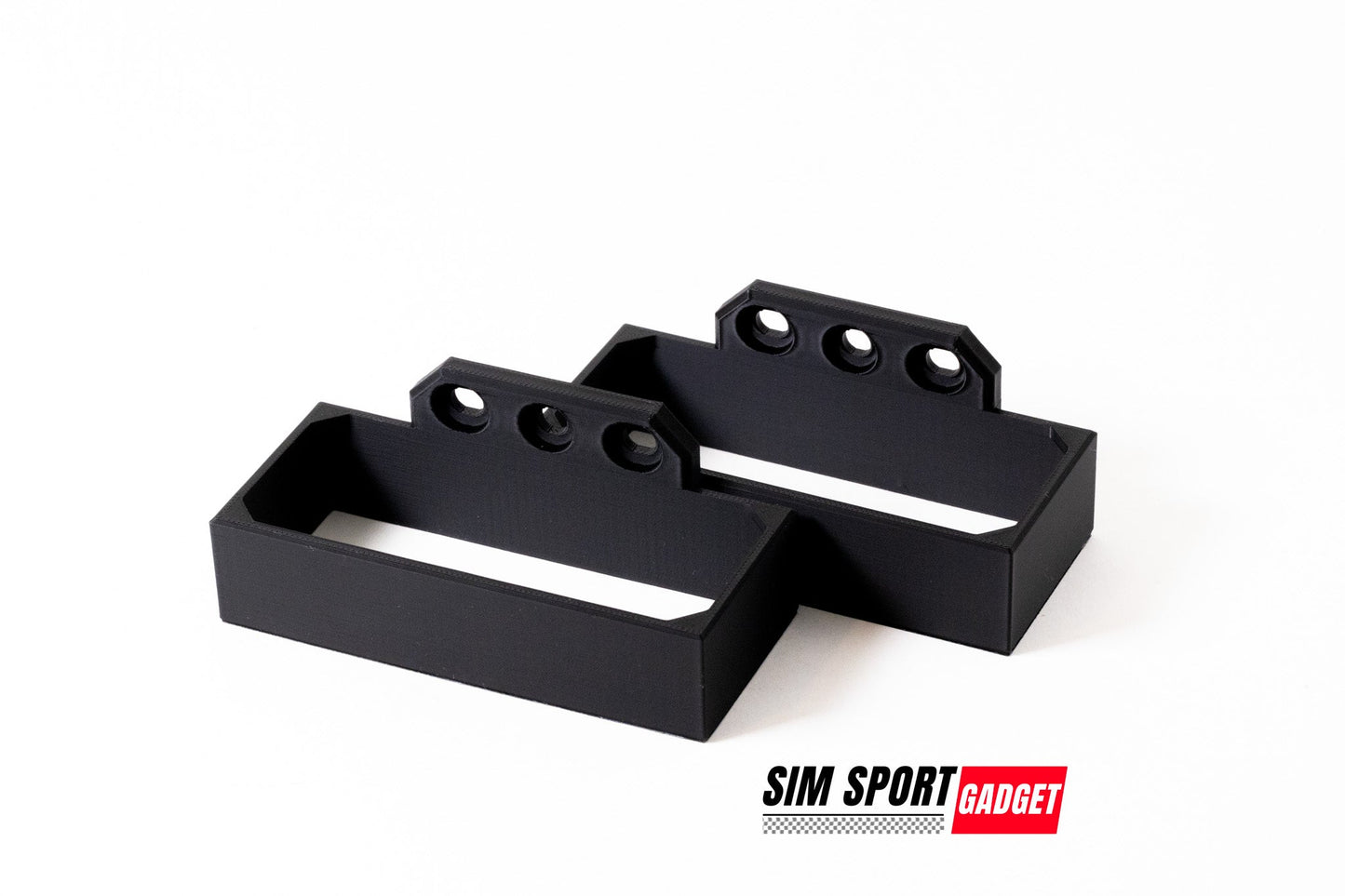 Two black metal brackets on a white background with 'SIM Sport Gadget' branding.