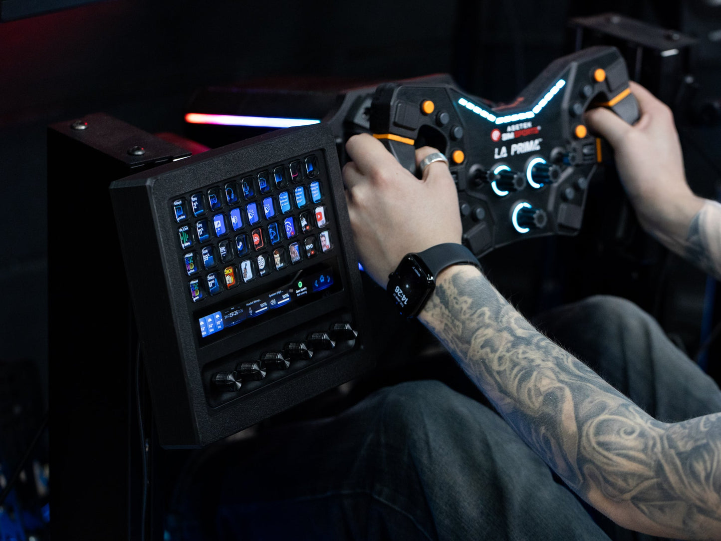 SimSportGadget Stream Deck Plus XL Enclosure – adjustable side angle mounting