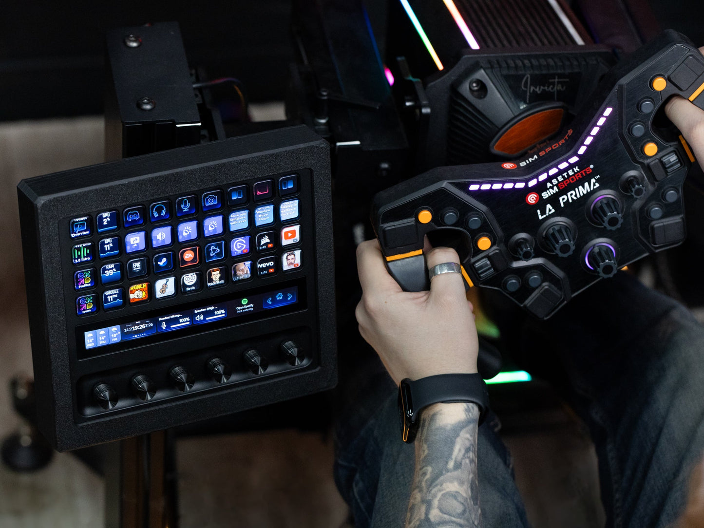 SimSportGadget Stream Deck Plus XL Enclosure – streaming and racing control mount