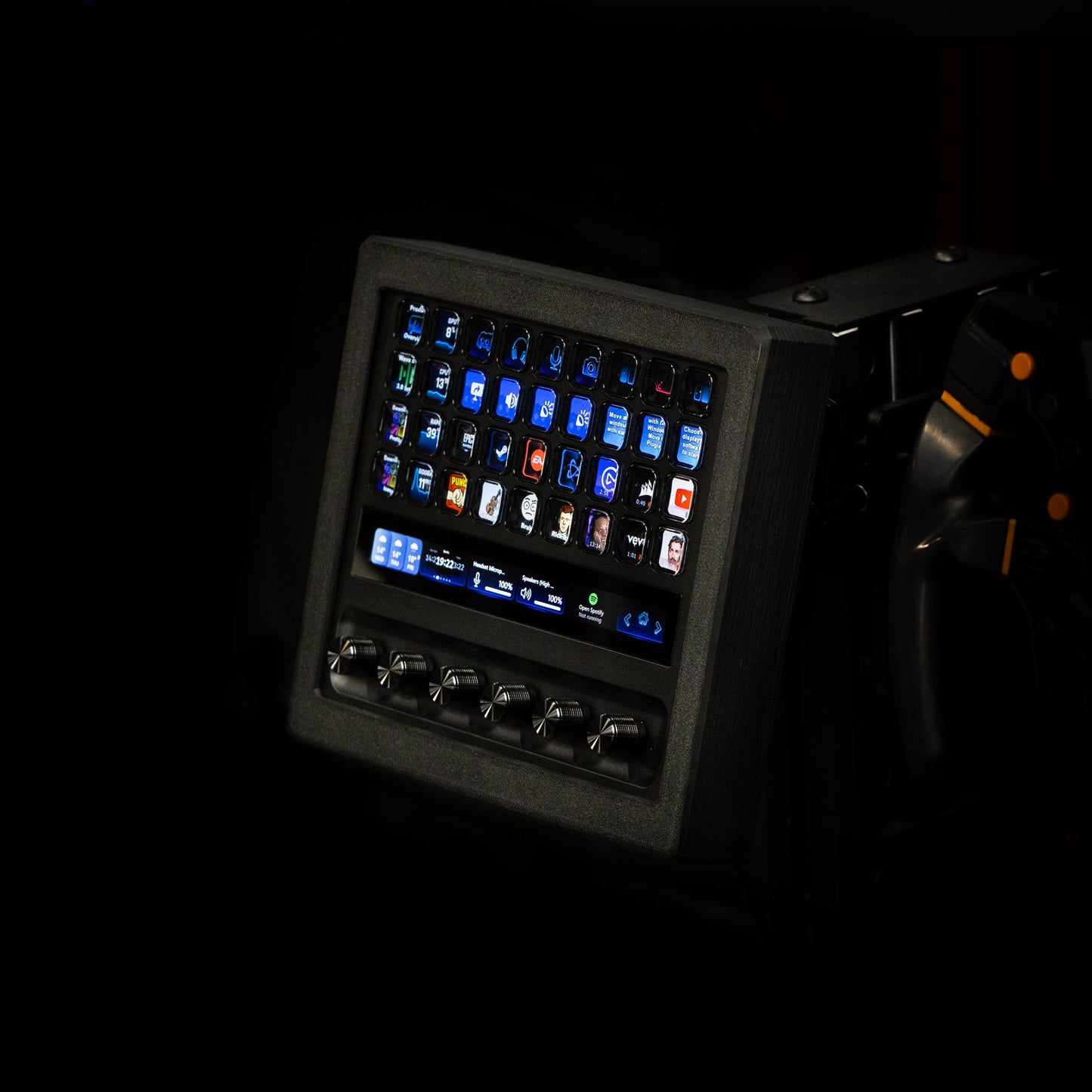 SimSportGadget Stream Deck Plus XL Enclosure – vertical profile installation