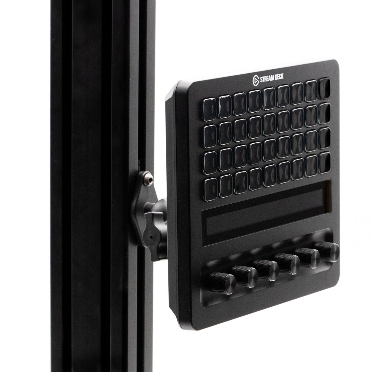 SimSportGadget Stream Deck Plus XL Premium Swivel Mount – front cockpit mounting view