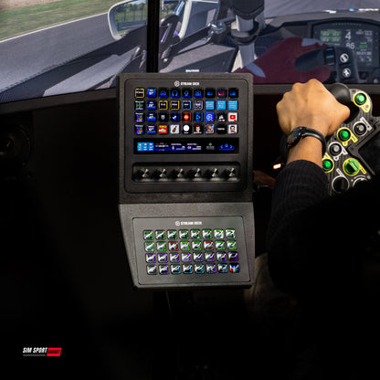 SimSportGadget Stream Deck Plus XL and XL Combo Mount – sim racing driver control setup