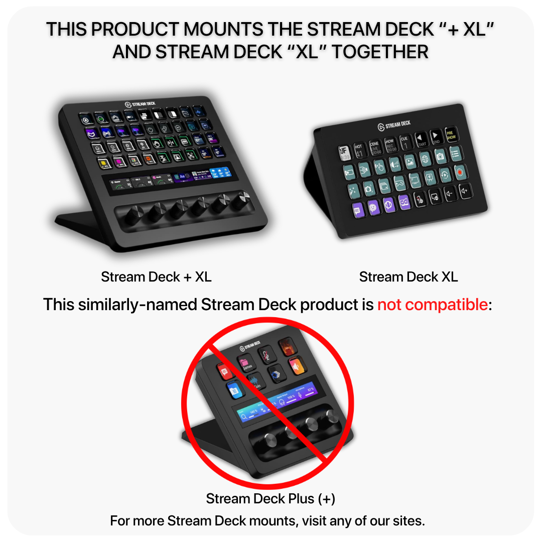 SimSportGadget Stream Deck Plus XL and XL Combo Mount – installed on aluminum profile rig